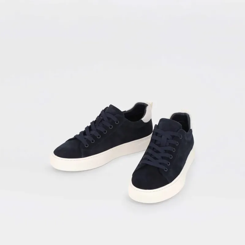 Legend - marineblå sneakers til herre i semsket skinn