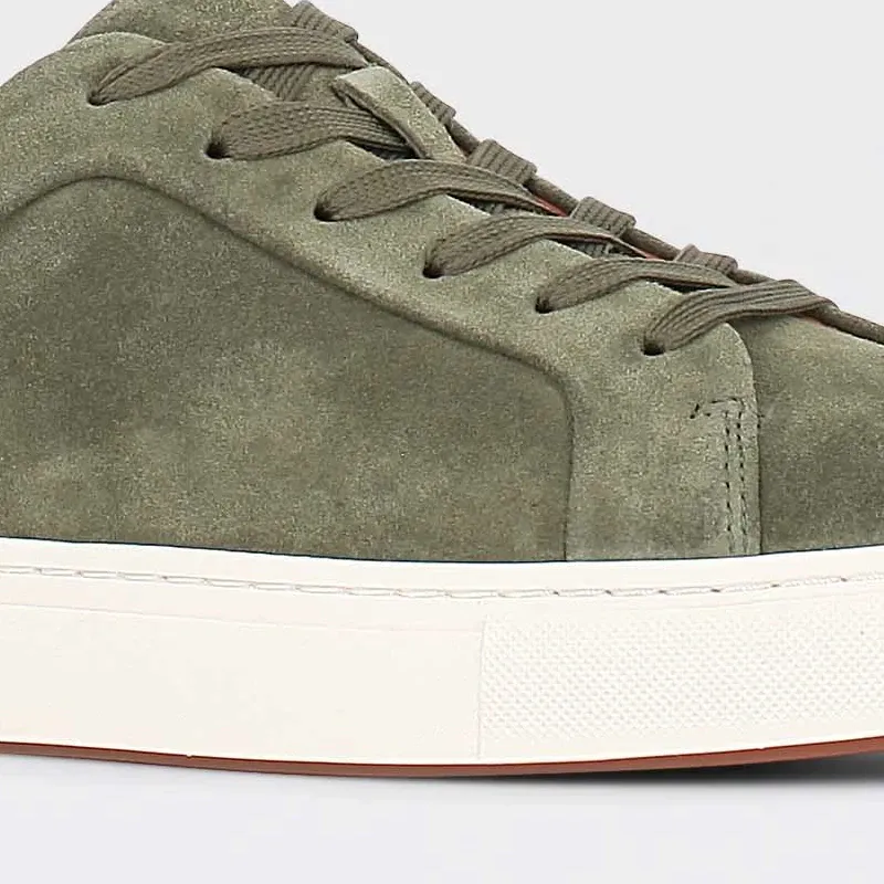 Candy - grønne sneakers til herre i semsket skinn