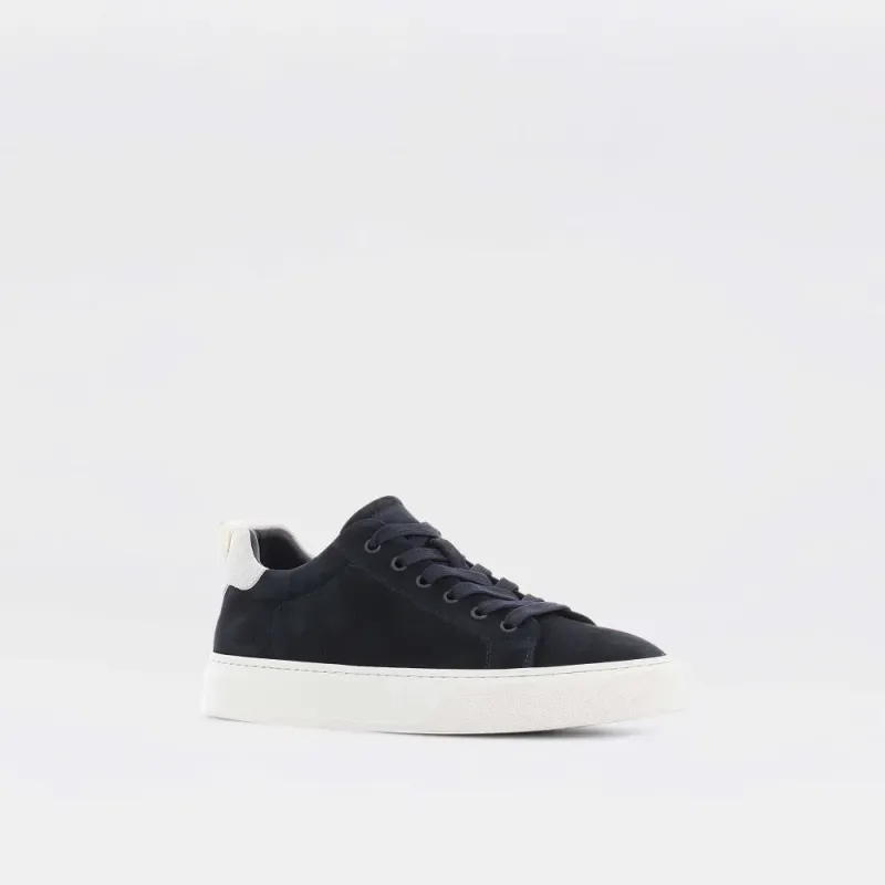 Legend - marineblå sneakers til herre i semsket skinn