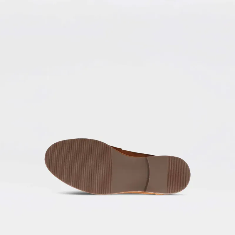 Paris - golden brown loafer til herre i semsket skinn