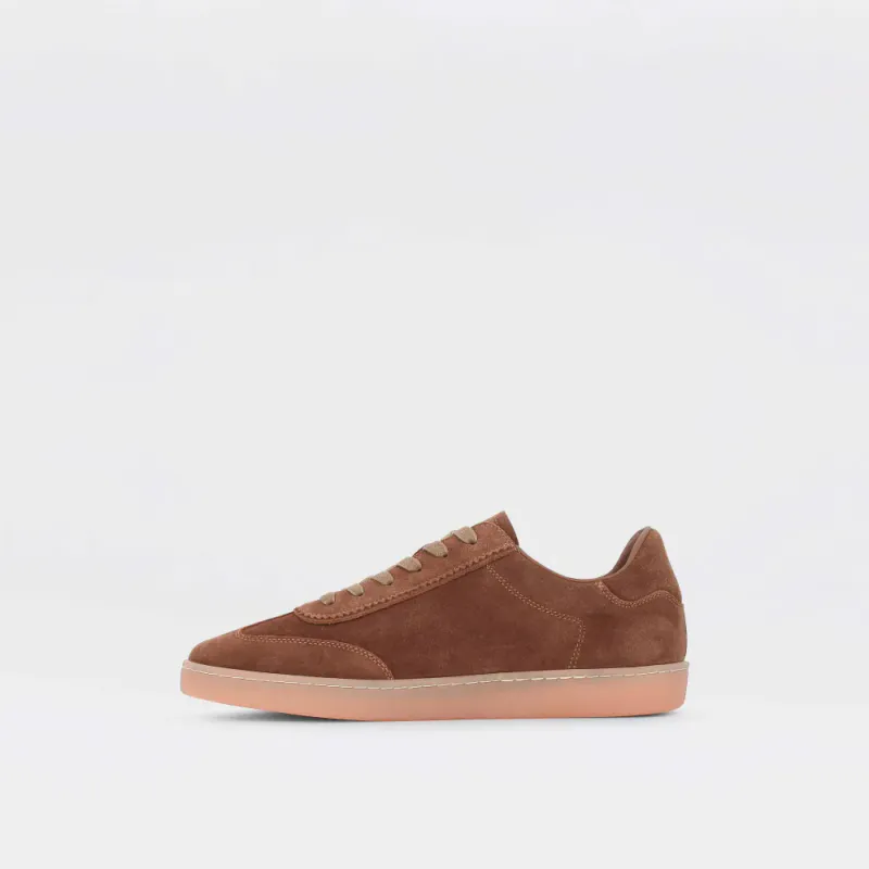 Chisel - mørkebrune sneakers til herre i semsket skinn