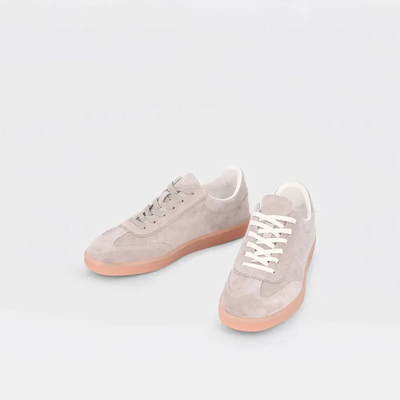 Chisel - lys gråbeige sneakers til herre i semsket skinn