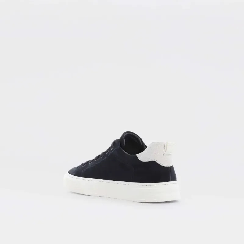 Legend - marineblå sneakers til herre i semsket skinn