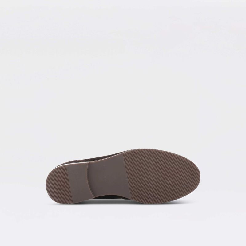 Paris - navy loafer til herre i semsket skinn
